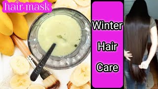 Winter Hair Care : Banana Hair Mask For Hair Fall | Banana Hair Mask For Extremely Shiny & Soft Hair
