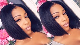 No More Quick Weaves Just The Perfect Middle Part Bob Wig | Myfirstwig