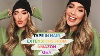 Tape In Hair Extensions From Amazon Q&A! // Answering All Your Questions!