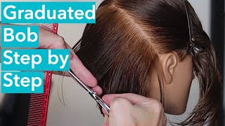 How-To Cut A Graduated Bob // Bob With Graduation // Step By Step Medium Length Haircut // Salon 124