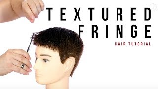 Textured Fringe On Men'S Hair - Haircut Tutorial - Thesalonguy