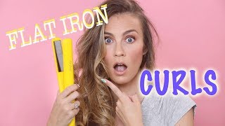 How To Curl Long Hair With A Flat Iron | Easy Curls