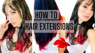 How To Put In Goo Goo Hair Extensions I Red Tape-In Hair Extensions