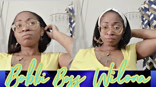 Bobbi Boss Human Hair Headband Wig -  Wilona  Try-On & Review | Empresshairlukz