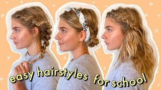 Easy + Heatless Hairstyles For School!