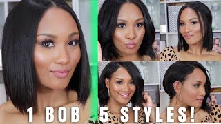 5 Ways To Style A Bob Wig | Easy Short Hair Tutorial |Have You Seen These?!