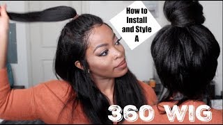 How To Install And Style A 360 Lace Frontal Wig: No Glue, No Tape| Sunwell Virgin Human Hair