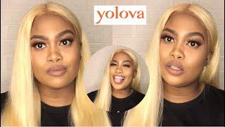 Black Girl Wearing 613 Blonde Wig For The First Time Ft. Yolova Hair | Black Barbie