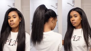 Versatile Upart Wig Install ! 2 Part Or Ponytail Wig With Natural Leave Out | Bri Journal