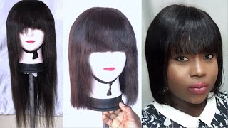 Diy - Neatly Cut, Trim, And Style  Full Bangs Hairstyle / How To Style Fringe Bob Hairstyle
