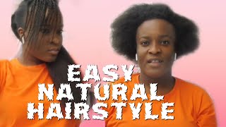 Quick And Easy Natural Hairstyle To Do Myself...Twists, Aliexpress Ponytail Extension, Shein Clips