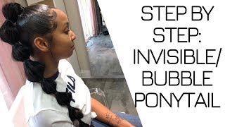 Step By Step Bubble Ponytail || Invisible Ponytail
