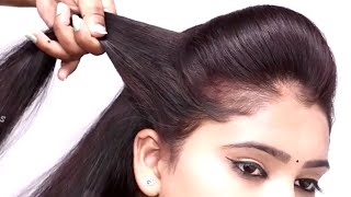 Super Cute High Ponytail Hairstyle For Party | Ponytail Hairstyle With Trick | Hair Style Girl