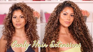 Curly Hair Extension Transformation | How To Install & Blend