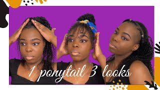 3-In-1 Kinky Curly Ponytail Hairstyles Ft Luvme Hair