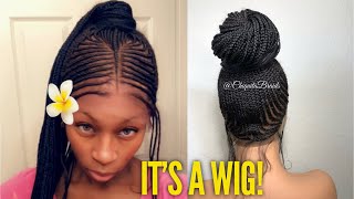 Braided High Ponytail On A Full Lace Wig