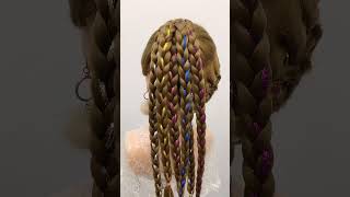 Cute Braided Ponytails And Side Braid With Hair Accessory For Women