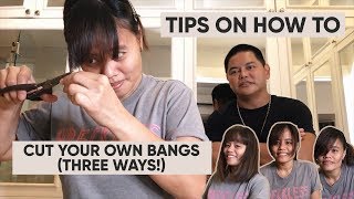 3 Ways Of Cutting Your Own Bangs | Jing Monis Vlogs