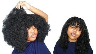 Affordable Black Owned Natural Hair Wigs With Bangs  Natural Girl Wigs: Lady Dior & Wig Arena