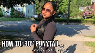 Easy & *Affordable* 30’’ Ponytail With Bundles