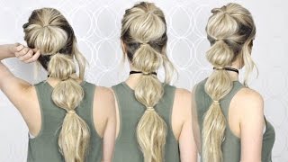 How To: Easy Bubble Ponytail | Medium, Long Hair