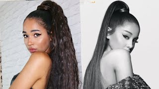 Ariana Grande Ponytail Hairstyle Tutorial On My Naturally Curly Hair