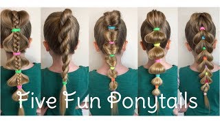Five Fun Ponytail Hair Styles By Two Little Girls Hairstyles