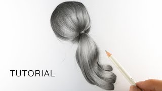 How To Draw Realistic Hair For Beginners - Ponytail