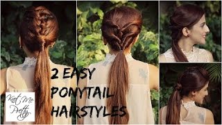 2 Perfect Ponytail Hairstyles For School, College ,Work /No Teasing, No Hairspray/ Indian Hairstyles