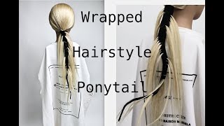 Blonde Hair  Wrapped Ponytail Hairstyle / New Ponytail Hairstyle