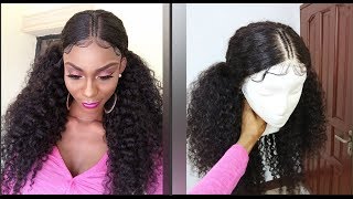 How To: 2 Low Ponytail On My Brazilian Curly Frontal Wig Ft Unice Hair ~Kysiss Series