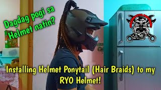 Installing Helmet Ponytail (Hair Braids) To My Ryo Helmet!