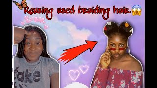 Diy How To Reuse Braiding Hair // Black Women Hairstyles // Ponytail Extension // Cute Hair #Black