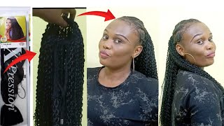 How To Create A Curly Ponytail Wig Using Expression Braid Extension/Quick And Easy.