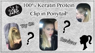 Zala 100% Keratin Protein Clip In Ponytail Extension!  Demo&Discount!