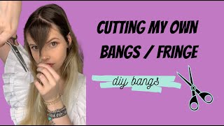 I Cut My Bangs Fringe At Home - How To Cut Bangs, Curtain Bangs, Cutting Fringe. Diy Bangs, Diy Hair