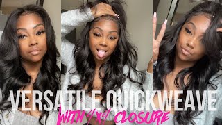 How To: Versatile Quick Weave Install With 4X4 Closure | Alipearl Hair