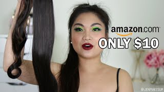 Try $10 Amazon Ponytail Hair Extensions With Me