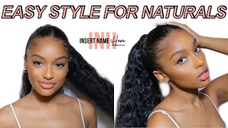 Easy Hairstyle For Natural Hair (Clip In Ponytail) | Honest Inh Hair Review