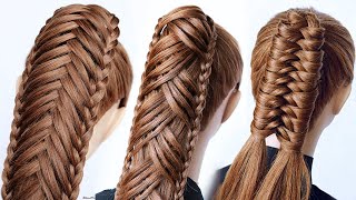 Ponytail Hairstyles ‍♀️ Criss Cross Braided Ponytails For Long Hair  ||  Everyday Hairstyles