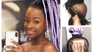 How To Create A Braided Lace Wig Ponytail (Feedin Braids X Crochet Braids)