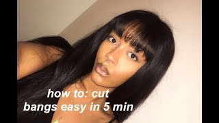 Easy | How To Cut Bangs In 5 Min.