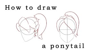 How To Draw A Ponytail Hairstyle (Two Angles)