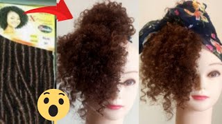 Diy Curly Side Bangs Drawstring Ponytail Wig || Xpression Multi Crochet Hair