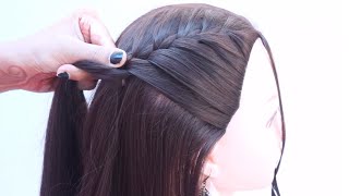 Trendy Ponytail Hairstyle For Everyday | Back To School Hairstyle | Braid Ponytail | Cute Hairstyle