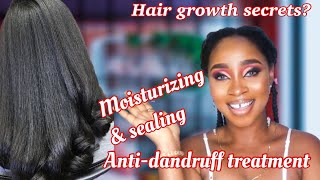 Try This Nighttime Relaxed Hair Routine For Hair Growth & Length Retention | Moisturize & Sealing