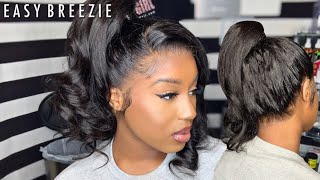 Detailed 360 Frontal Ponytail Tutorial! Ft. Wow African