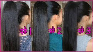 3 Voluminous Ponytail Hairstyles For Girls, School, College | Long Ponytails | Hair Tutorial Tricks