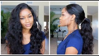How To Get A Sleek Ponytail Using A 360 Lace Frontal Wig | Rosaqueen