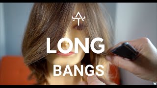 How To Cut A Long Fringe/Bangs Using Tapering Scissors